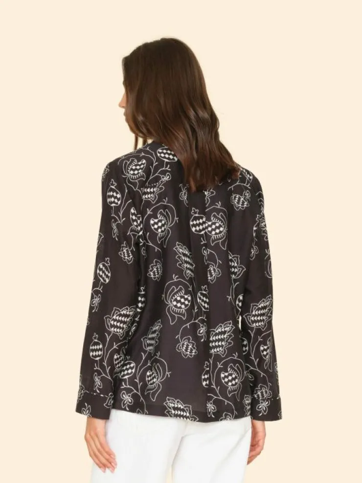 Xirena Shirts<Black Pom Perren Shirt
