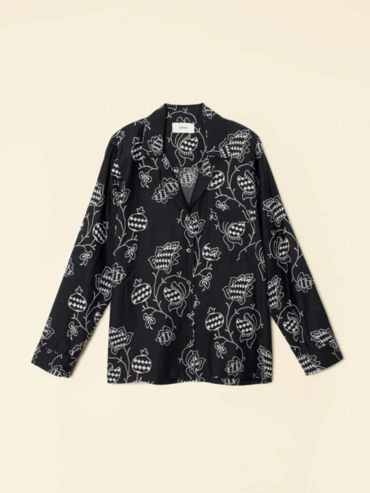 Xirena Shirts<Black Pom Perren Shirt