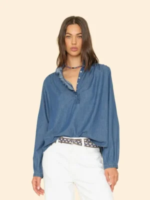 Xirena Tops<Blue Rinse Caspian Top