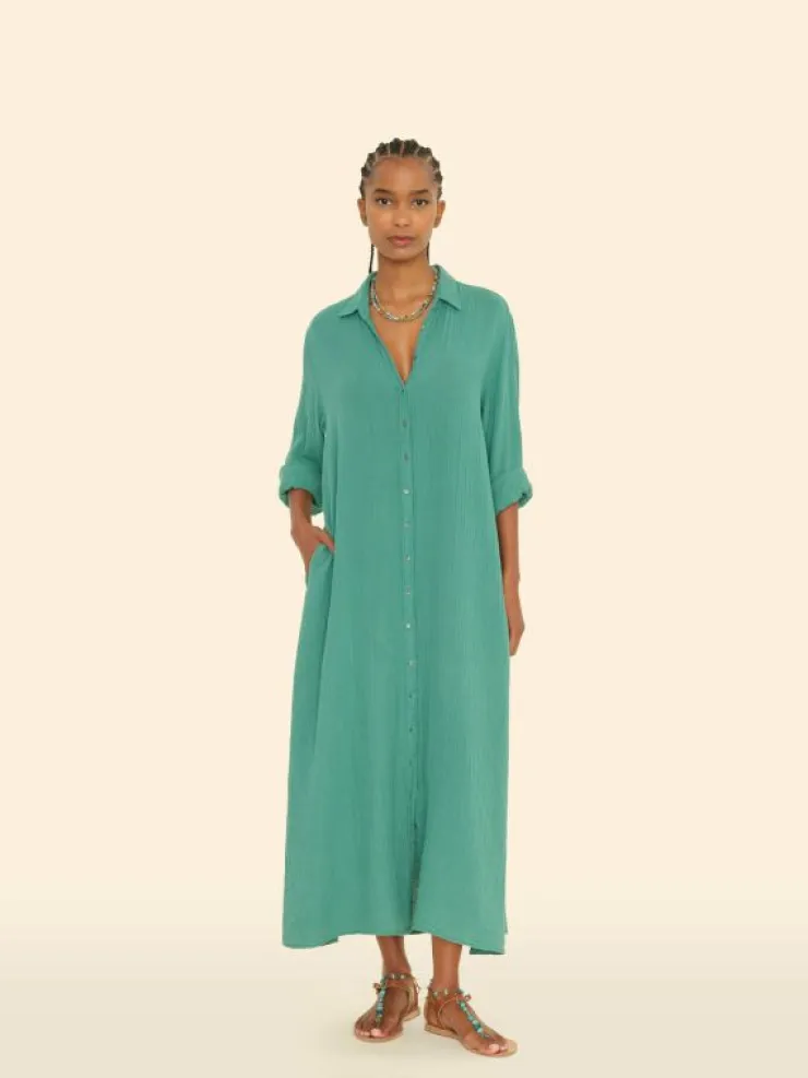 Xirena Dresses<Bottle Green Boden Gauze Dress