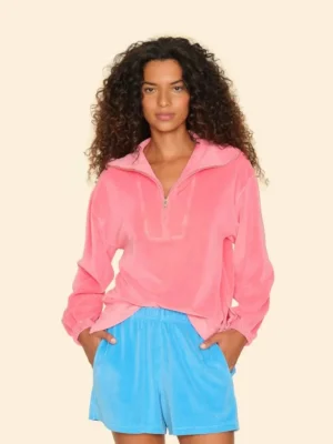 Xirena Sweats & Tees<Calypso Pink Oliver Velour Sweatshirt