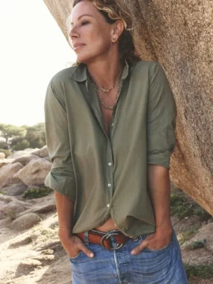 Xirena Shirts<Dark Seagrass Beau Shirt