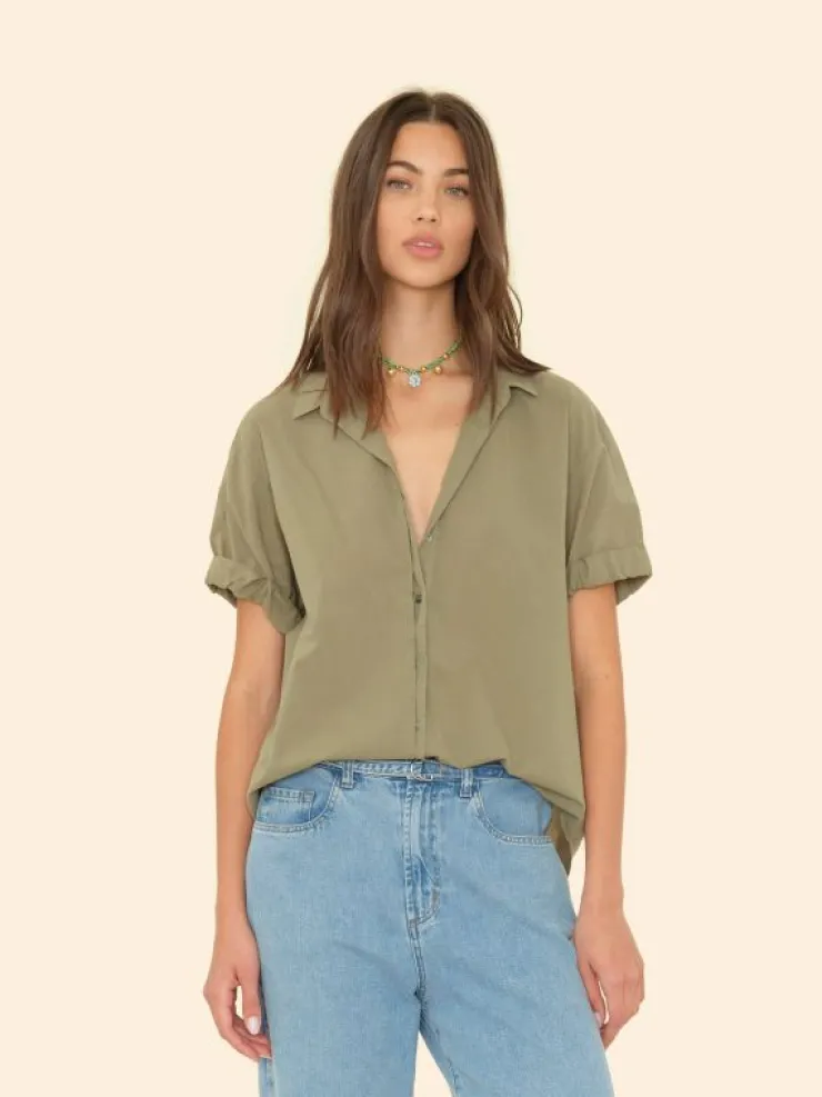 Xirena Shirts<Dark Seagrass Channing Shirt