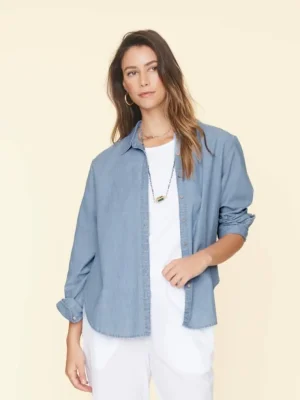 Xirena Shirts<Dusty Blue Beau Shirt