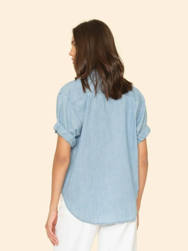 Xirena Shirts<Dusty Blue Channing Shirt