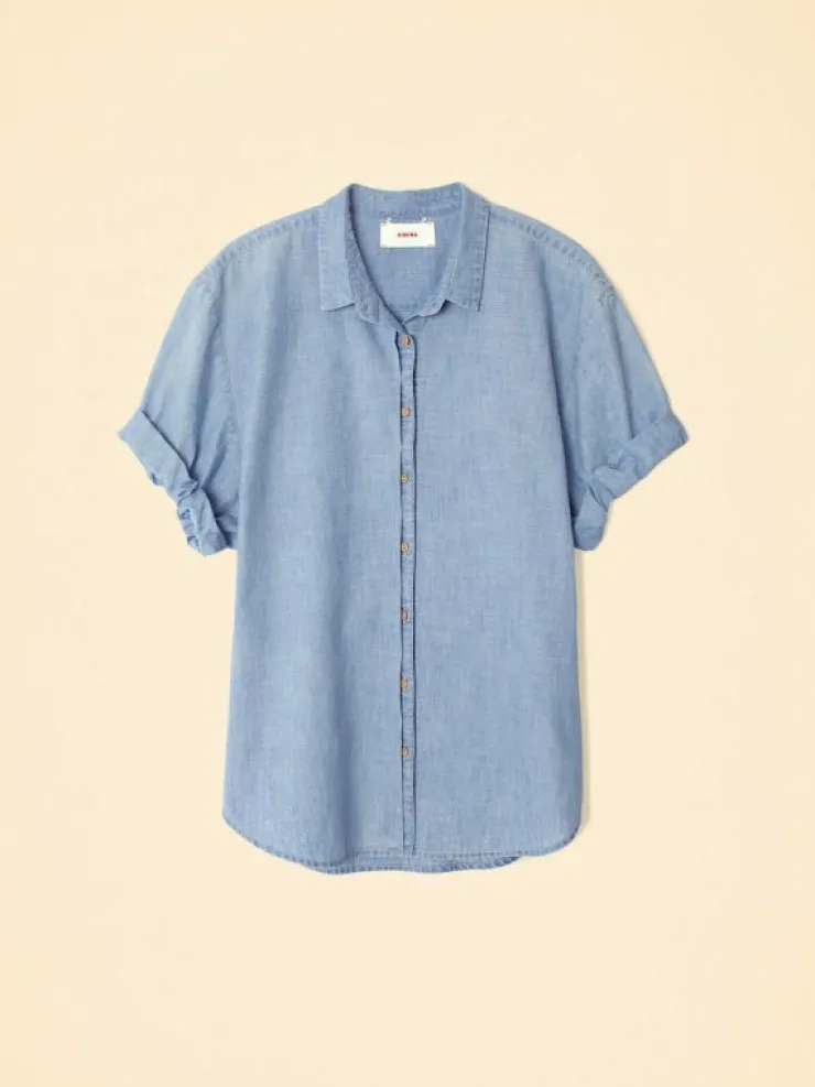 Xirena Shirts<Dusty Blue Channing Shirt