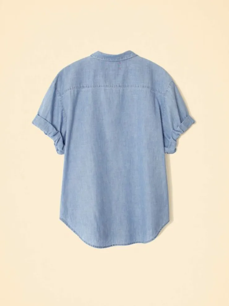 Xirena Shirts<Dusty Blue Channing Shirt