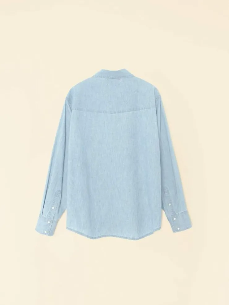 Xirena Shirts<Dusty Blue Griffen Shirt