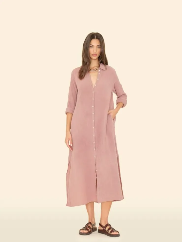 Xirena Dresses<Dusty Rose Boden Gauze Dress