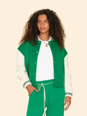 Xirena Sweaters & Jackets<Green Chalk Varsity Jacket