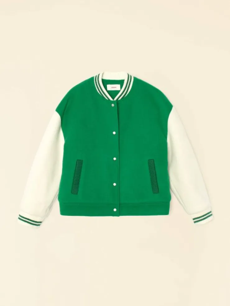 Xirena Sweaters & Jackets<Green Chalk Varsity Jacket