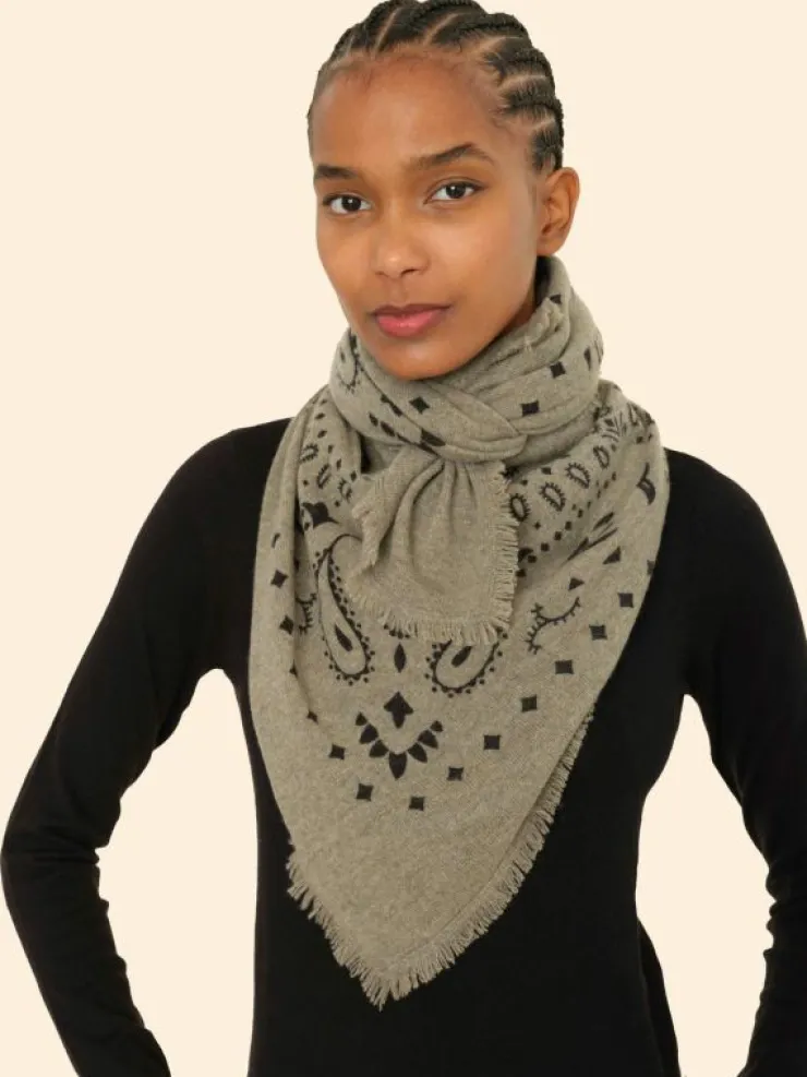 Xirena Accessories<Kujten Marl Khaki Hachiko Bandana