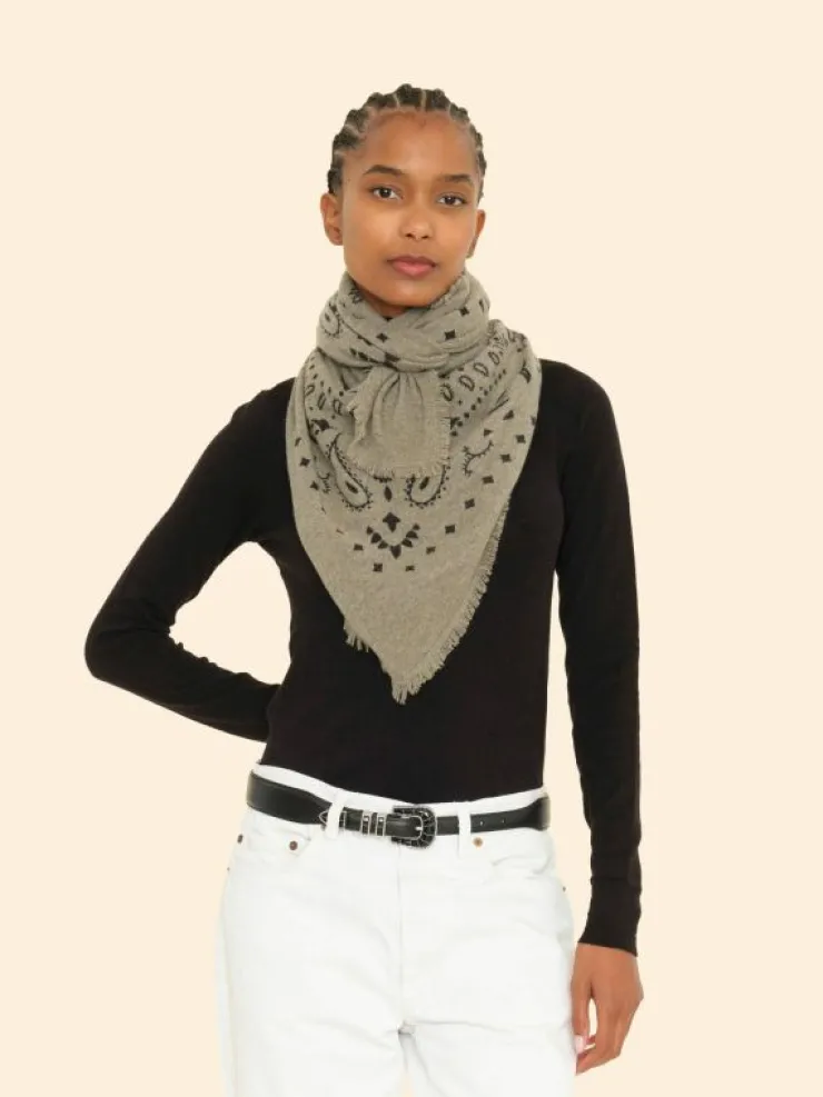 Xirena Accessories<Kujten Marl Khaki Hachiko Bandana