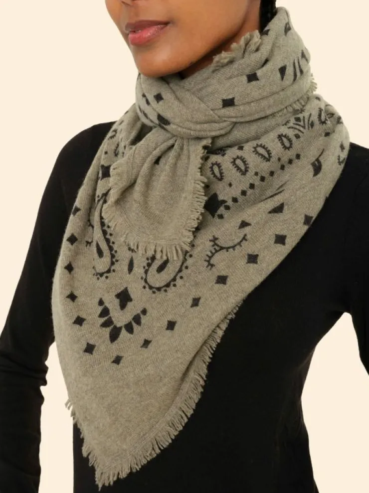 Xirena Accessories<Kujten Marl Khaki Hachiko Bandana