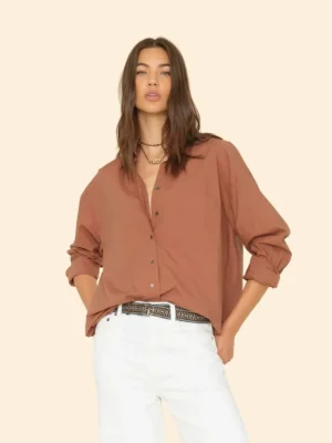 Xirena Shirts<Latte Brown Sydney Crisp Shirt