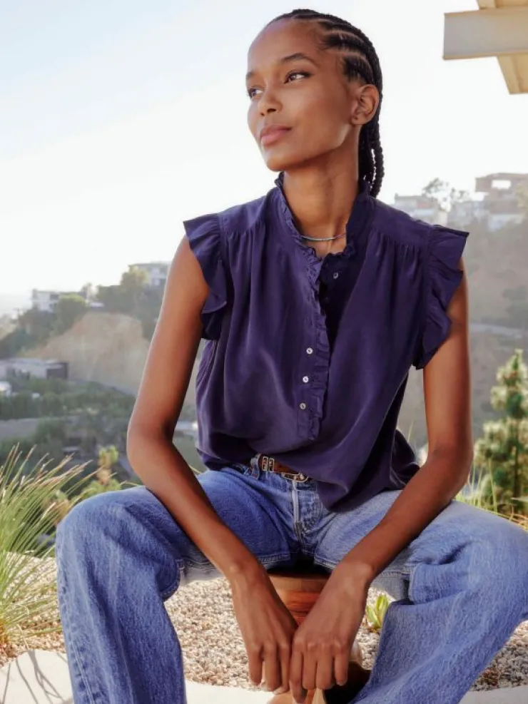 Xirena Tops<Brenna Silk Top