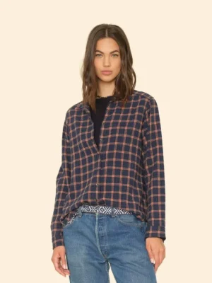 Xirena Shirts<Navy Brick Scout Shirt