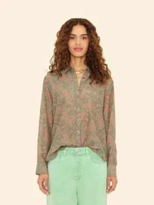 Xirena Shirts<Olive Coral Beau Shirt