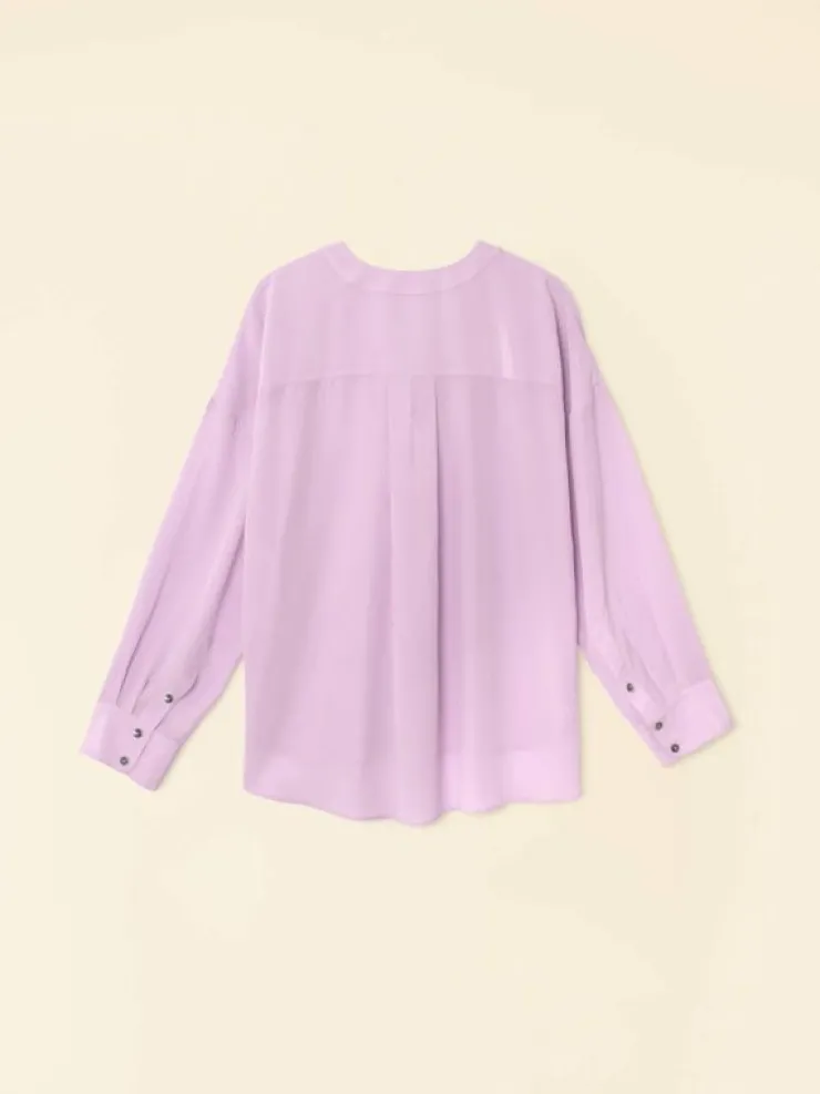 Xirena Shirts<Orchid Bloom Frances Silk Shirt