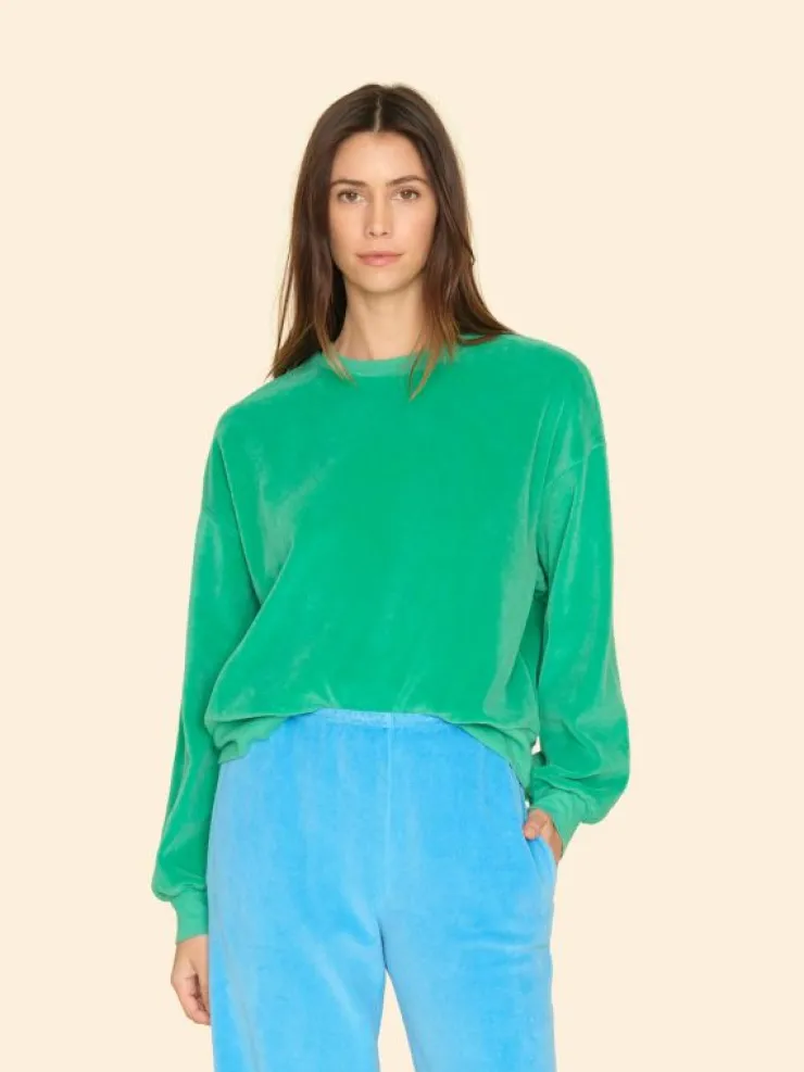 Xirena Sweats & Tees<Rolling Green Huxley Velour Sweatshirt
