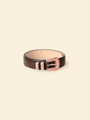 Xirena Accessories<Silver Ostrich Brown Vintage Pink Coral Belt