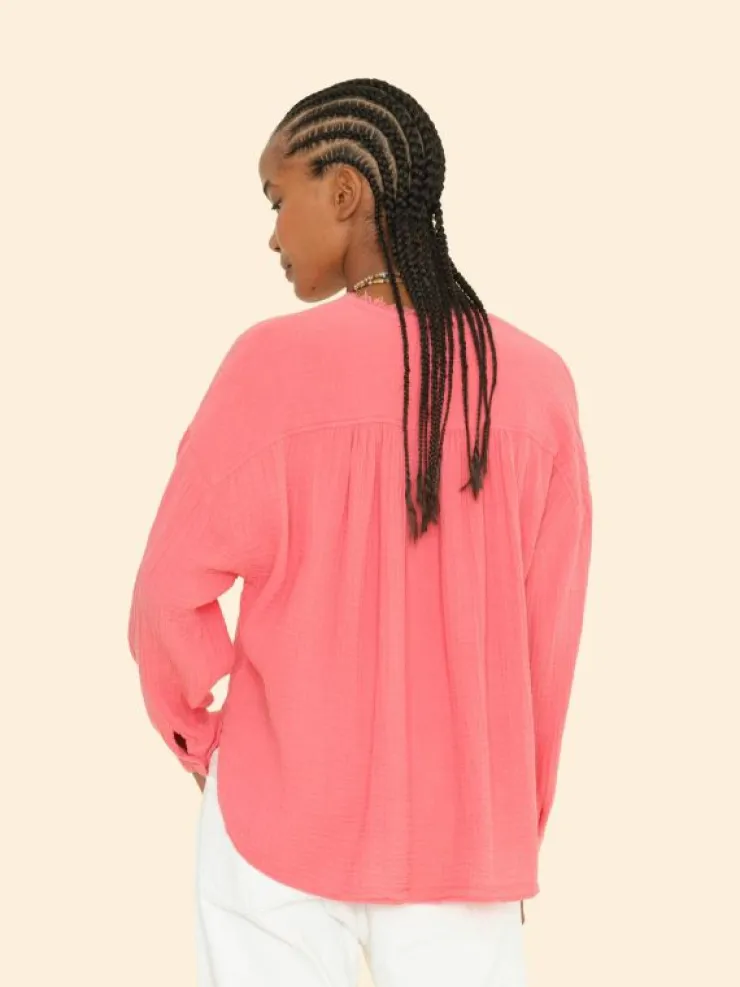 Xirena Shirts<Sunset Coral Reagan Shirt