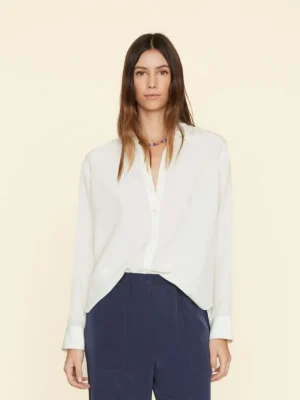Xirena Shirts<White Agate Beau Silk Shirt
