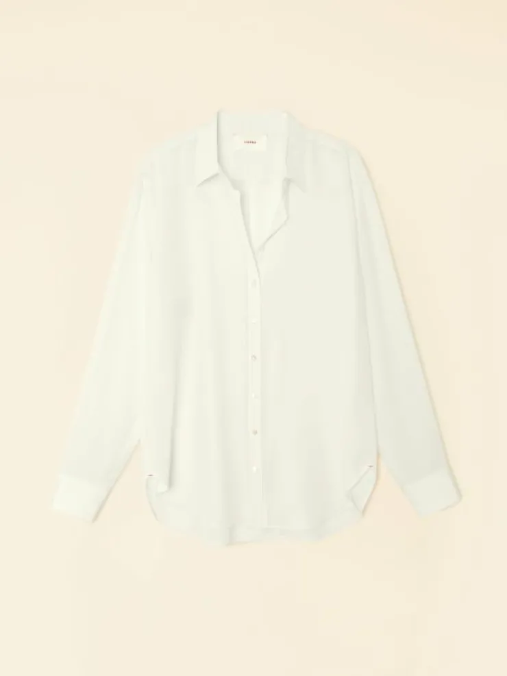 Xirena Shirts<White Agate Beau Silk Shirt