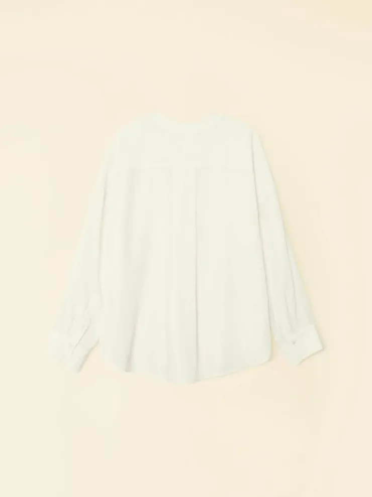 Xirena Shirts<White Agate Frances Silk Shirt